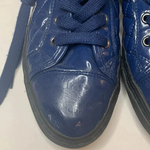 GEOX Quilted Hi Top Sneakers Cobalt Blue Size 9 Waterproof - Picture 4 of 14